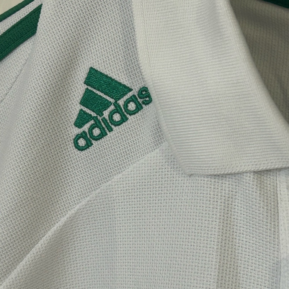 Adidas Dale Jr Racing Short Sleeve Polo Shirt Men’s 2XL White 3 Stripe - Picture 4 of 11